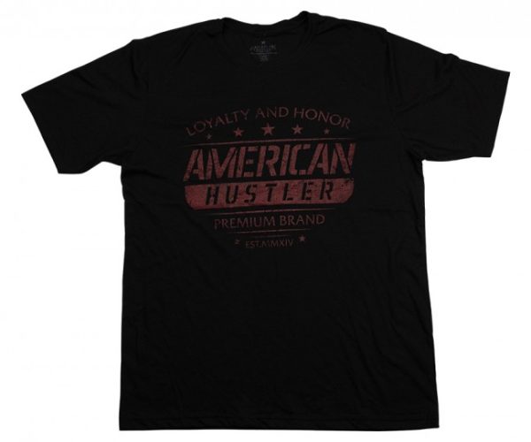 American Hustler Black/Red Loyalty and Honor T-Shirt - AHS11