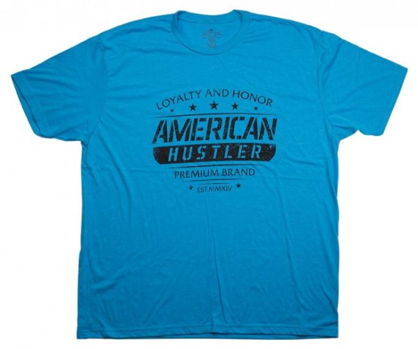 American Hustler Blue Loyalty and Honor T-Shirt - AHS10