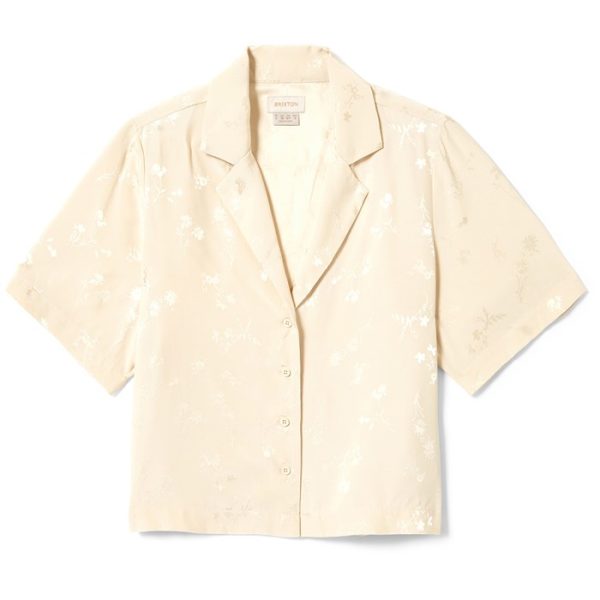 Brixton Silky Short-Sleeve Jacquard Button Down Shirt - Women's