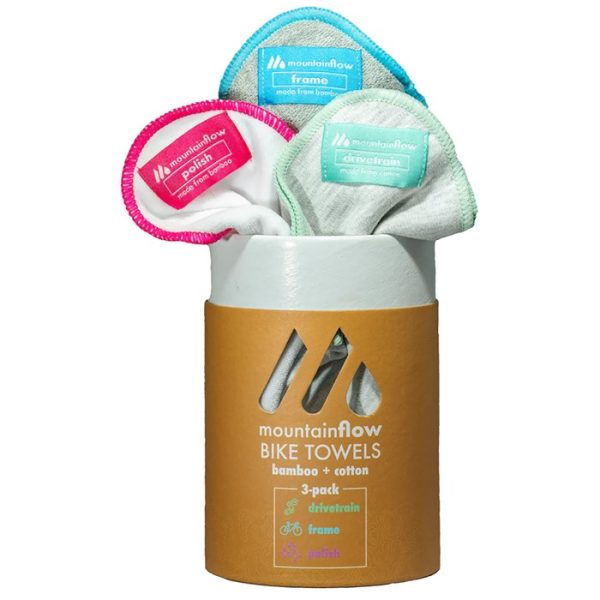 mountainFLOW Bamboo and Cotton Bike Towels - 3 Pack