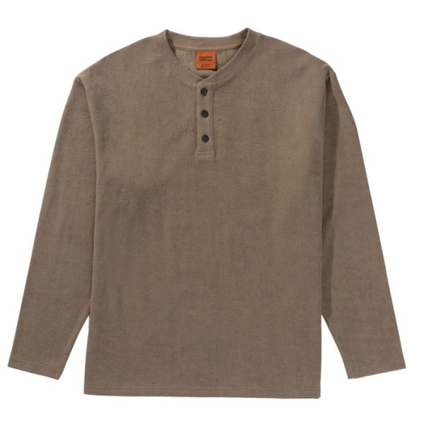 Rhythm Vintage Terry Long-Sleeve Henley Shirt - Men's